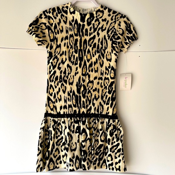 KC Parker Girls 10/12 Tunic Dress Sweater Animal Print Rhinestone Beaded Dress - Picture 1 of 13
